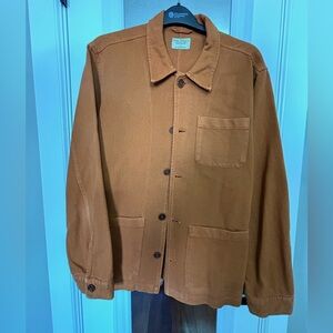 Nudie Jeans Barney Chore Jacket in Blaze Orange Size XL